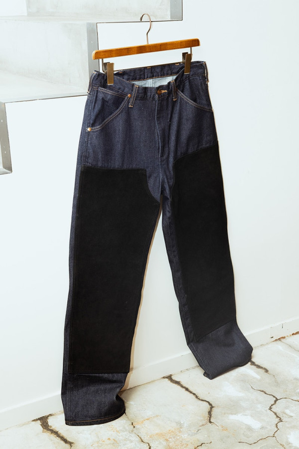 WILD LIFE TAILOR and Wrangler Rework a Workwear Staple Into a Suede Double-Knee Jean
