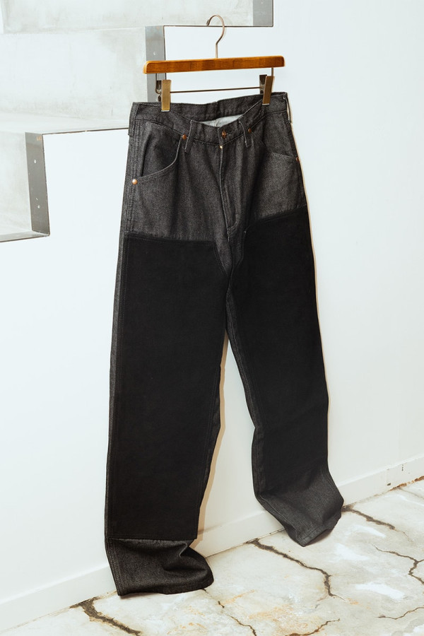 WILD LIFE TAILOR and Wrangler Rework a Workwear Staple Into a Suede Double-Knee Jean