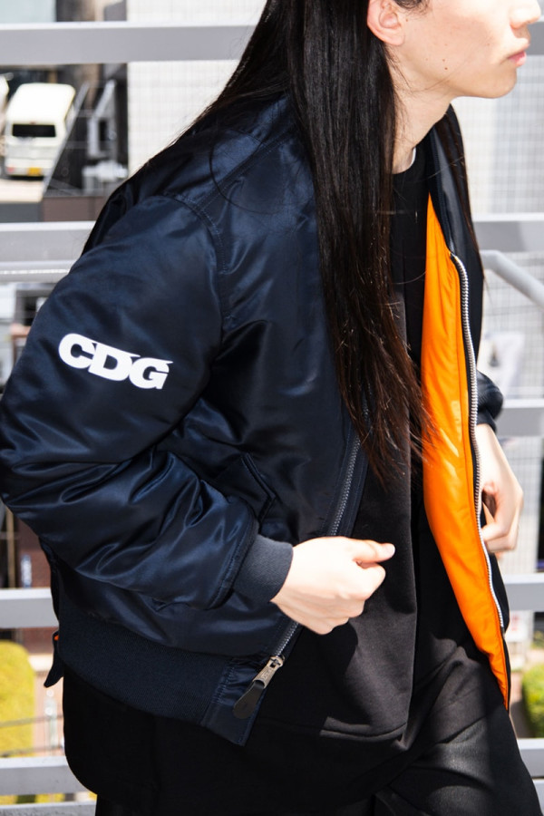 CDG and Alpha Industries Revisit Their MA-1 Partnership With a New Navy Bias Cut