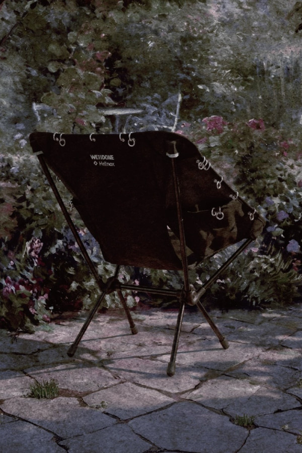 Helinox and WE11DONE Twist Camping-Chair Tension Into a Dart-Draped Capsule