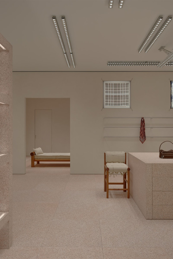 Inside Acne Studios’ Minimalist, Pink Granite Retail Space in New York