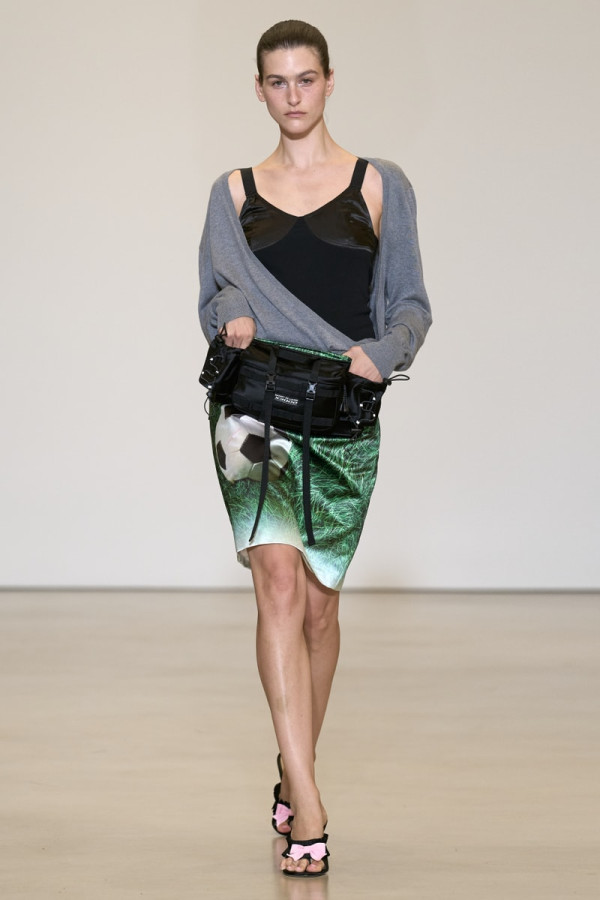 Sandy Liang SS27 Sends Ruffled Track Pants and Trompe l'Oeil Skirts to Versailles