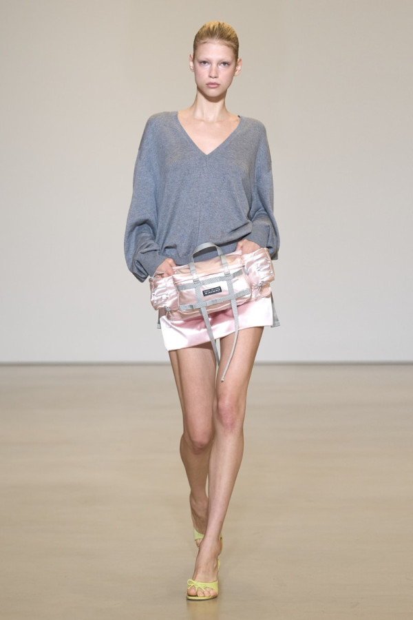 Sandy Liang SS27 Sends Ruffled Track Pants and Trompe l'Oeil Skirts to Versailles