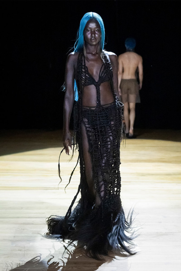 SHOWPONY Brings Hairy Claws and Deadstock Wigs to the SS27 Runway
